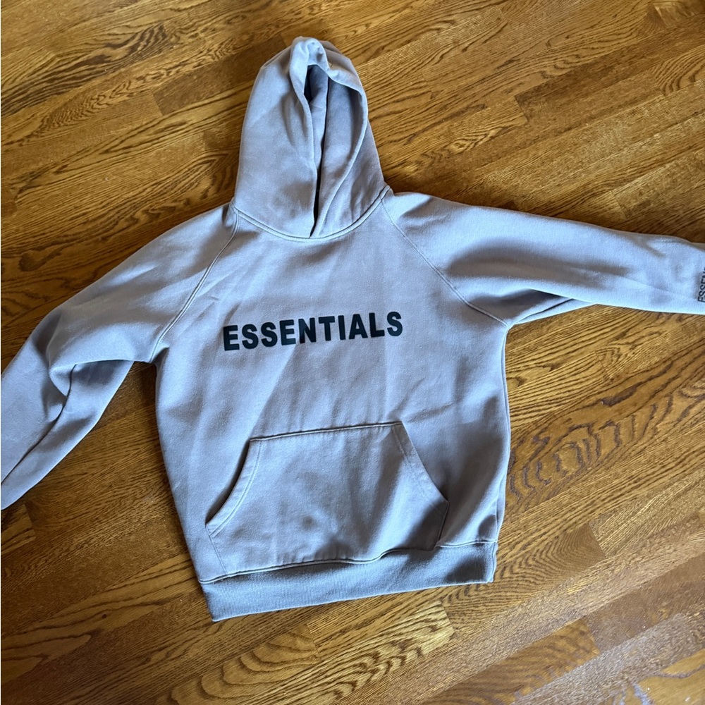 Essentials Light Gray Hoodie for Men